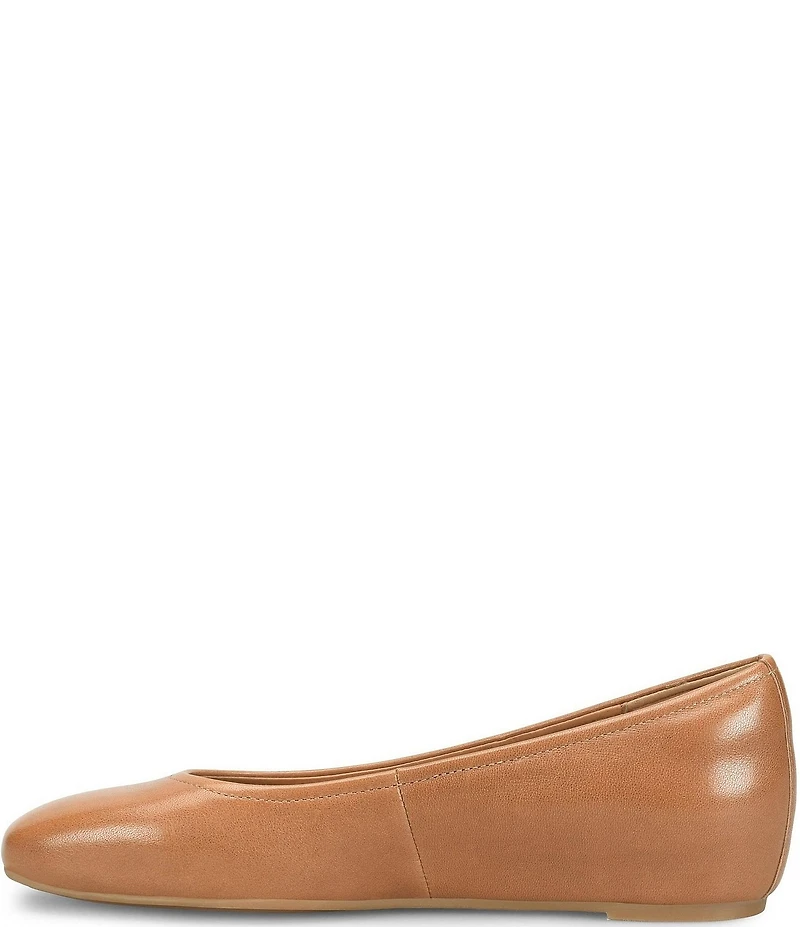 Sofft Poppy Leather Slip On Ballet Wedge Pumps