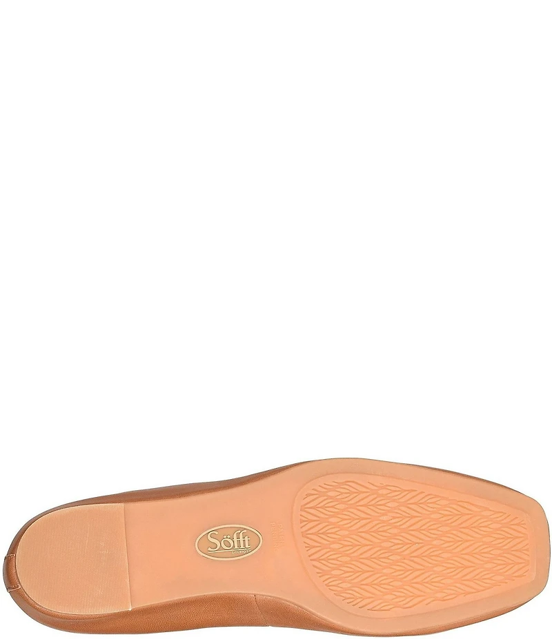 Sofft Poppy Leather Slip On Ballet Wedge Pumps