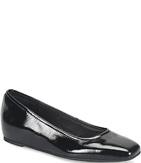 Sofft Poppy Patent Leather Slip On Ballet Wedge Pumps