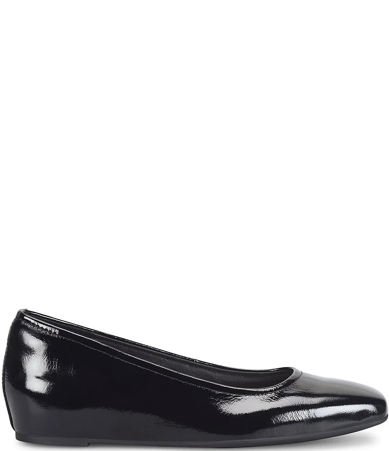 Sofft Poppy Patent Leather Slip On Ballet Wedge Pumps