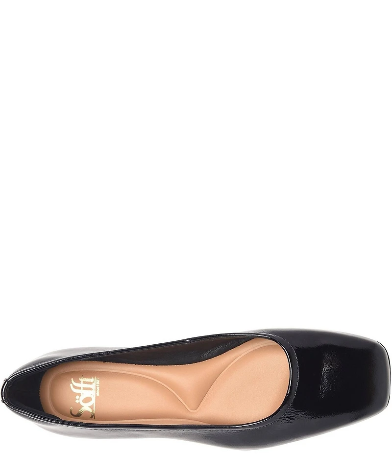 Sofft Poppy Patent Leather Slip On Ballet Wedge Pumps