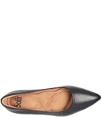 Sofft Sabrina Leather Pointed Toe Kitten Heel Pumps