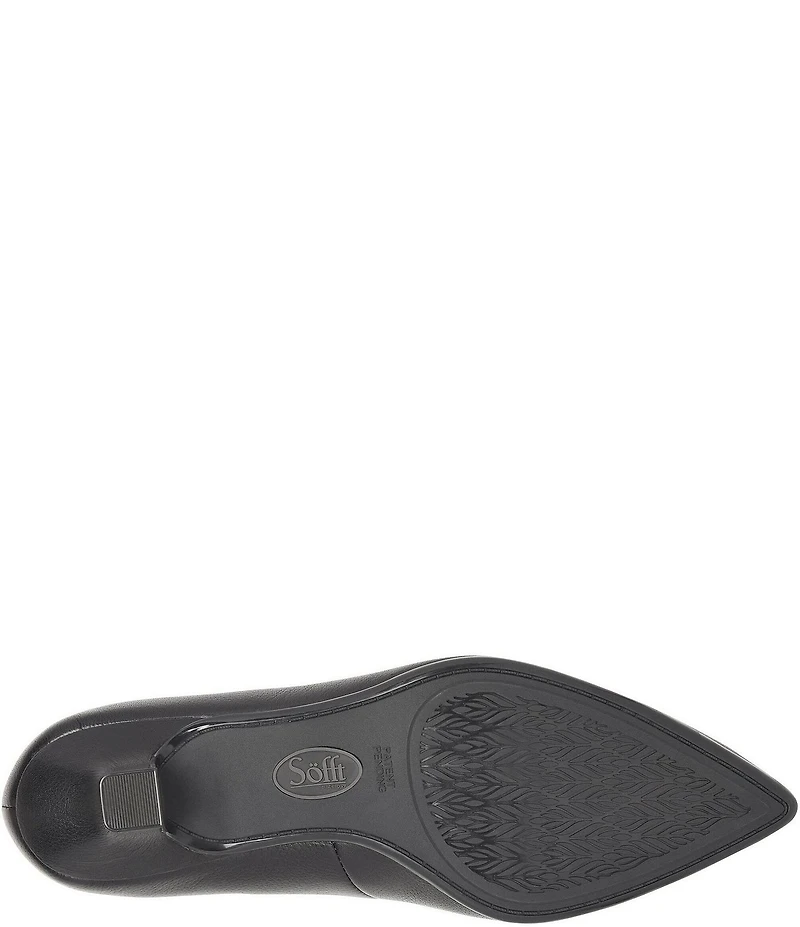 Sofft Sabrina Leather Pointed Toe Kitten Heel Pumps