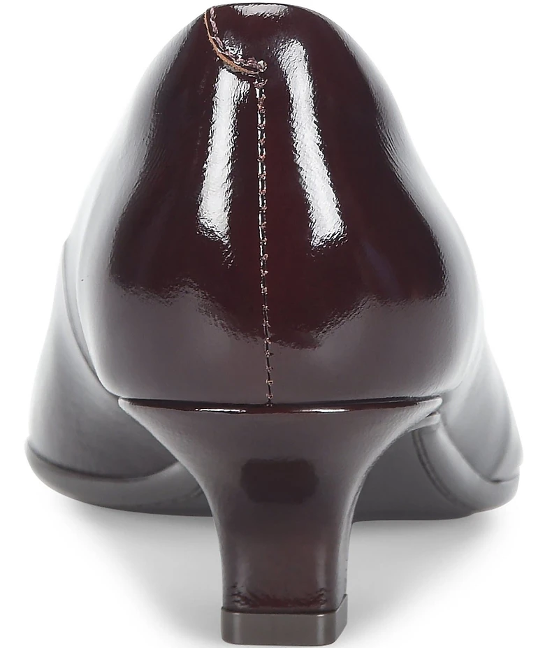 Sofft Sabrina Patent Leather Pointed Toe Kitten Heel Pumps