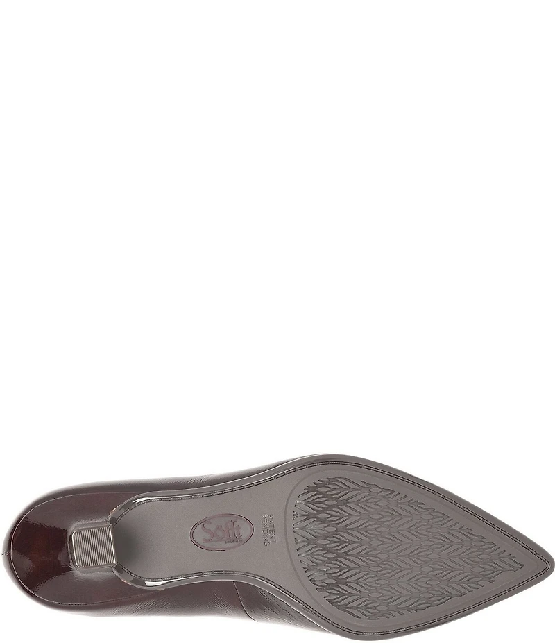 Sofft Sabrina Patent Leather Pointed Toe Kitten Heel Pumps