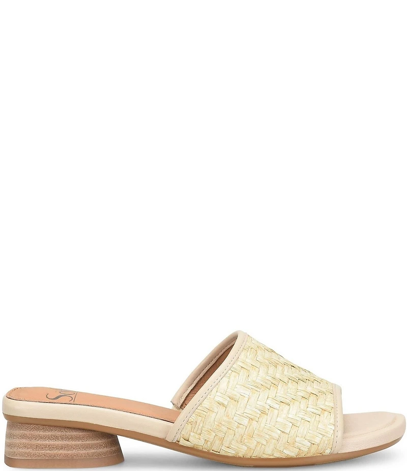 Sofft Sahara Woven Raffia Slide Sandals