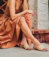 Sofft Sahara Woven Raffia Slide Sandals