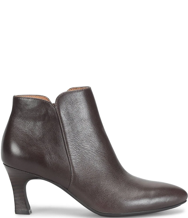 Sofft Sasha Waterproof Leather Kitten Heel Dress Booties