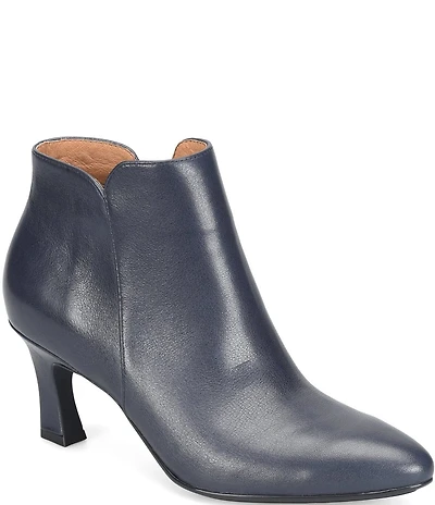Sofft Sasha Waterproof Leather Kitten Heel Dress Booties