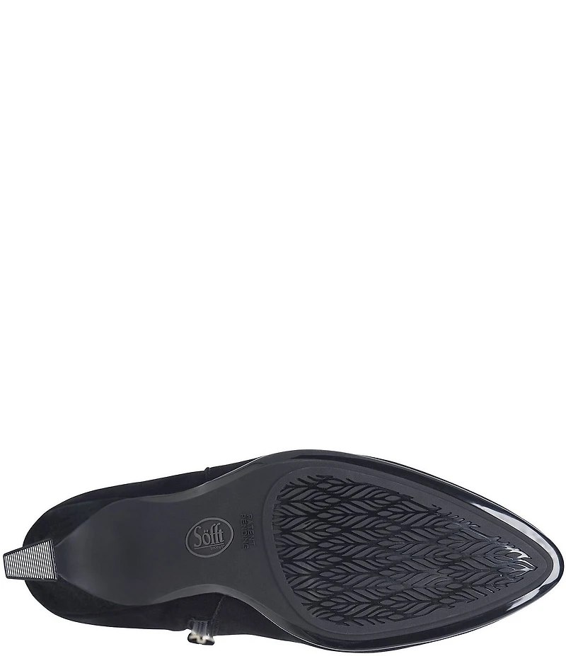 Sofft Sasha Waterproof Suede Kitten Heel Dress Booties