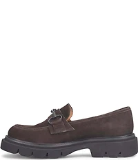 Sofft Satara Suede Bit Buckle Lug Sole Loafers