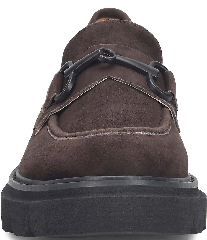 Sofft Satara Suede Bit Buckle Lug Sole Loafers