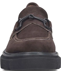 Sofft Satara Suede Bit Buckle Lug Sole Loafers