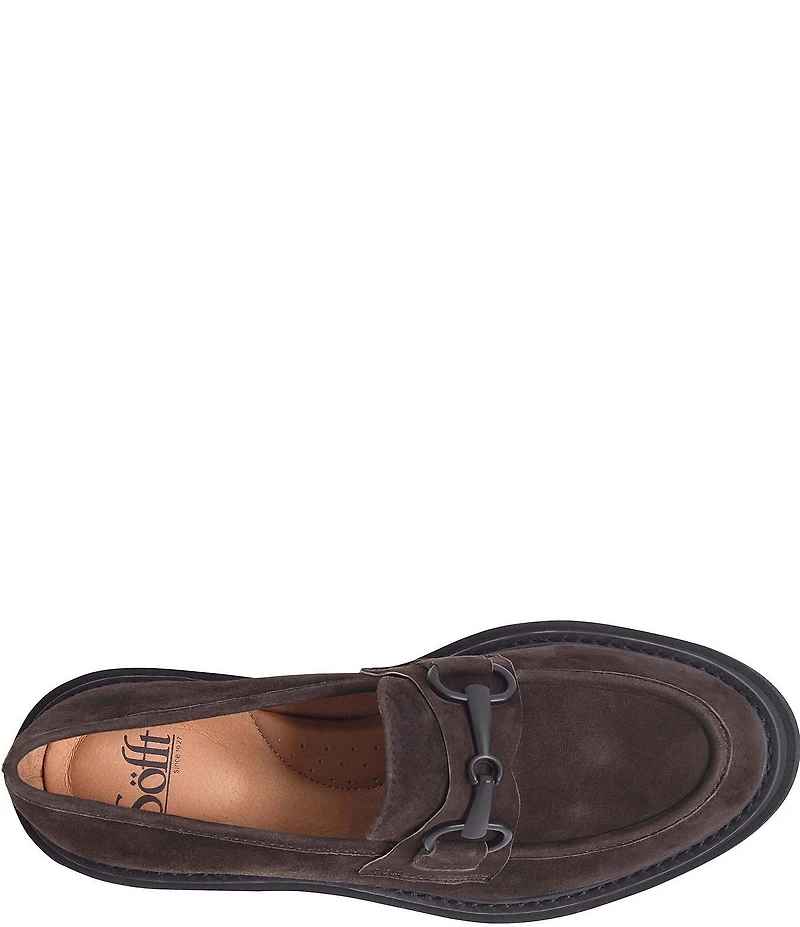Sofft Satara Suede Bit Buckle Lug Sole Loafers