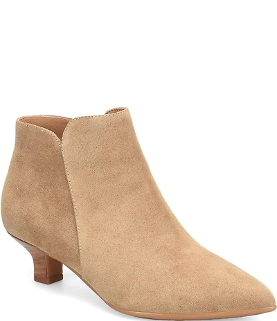 Sofft Sawyer Waterproof Suede Kitten Heel Dress Booties