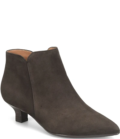 Sofft Sawyer Waterproof Suede Kitten Heel Dress Shooties