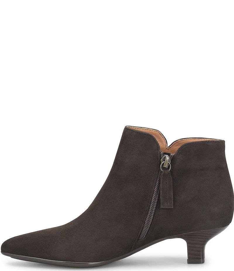 Sofft Sawyer Waterproof Suede Kitten Heel Dress Shooties