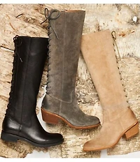 Sofft Sharnell Heel Suede Adjustable Waterproof Western Inspired Boots