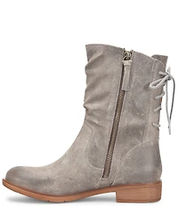 Sofft Sharnell Low Waterproof Suede Lace-Up Back Zip Boots