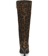 Sofft Sonya Leopard Suede Waterproof Kitten Heel Boots