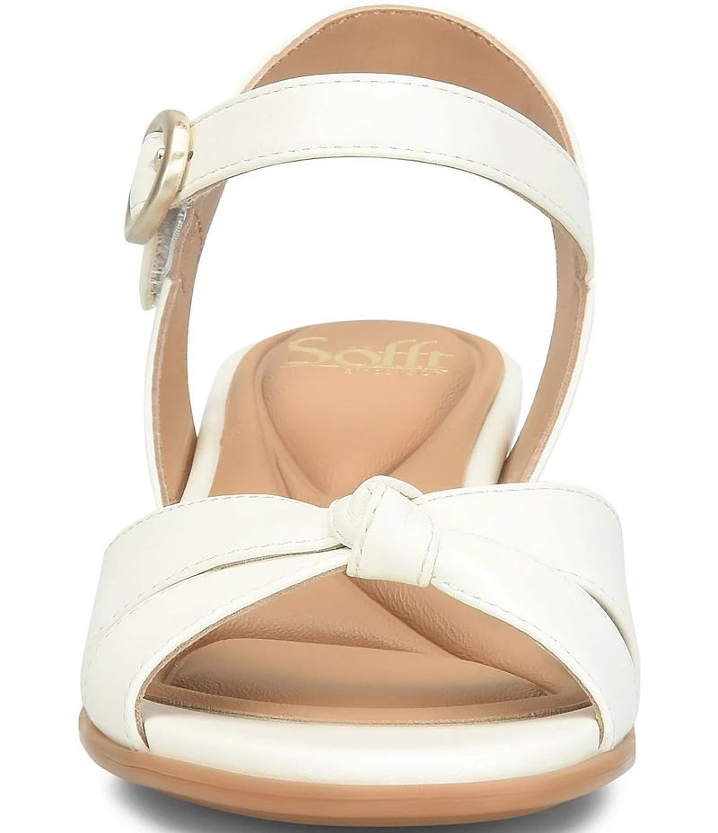 Sofft Summer Patent Leather Knot Wedge Sandals