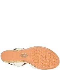 Sofft Summer Patent Leather Knot Wedge Sandals