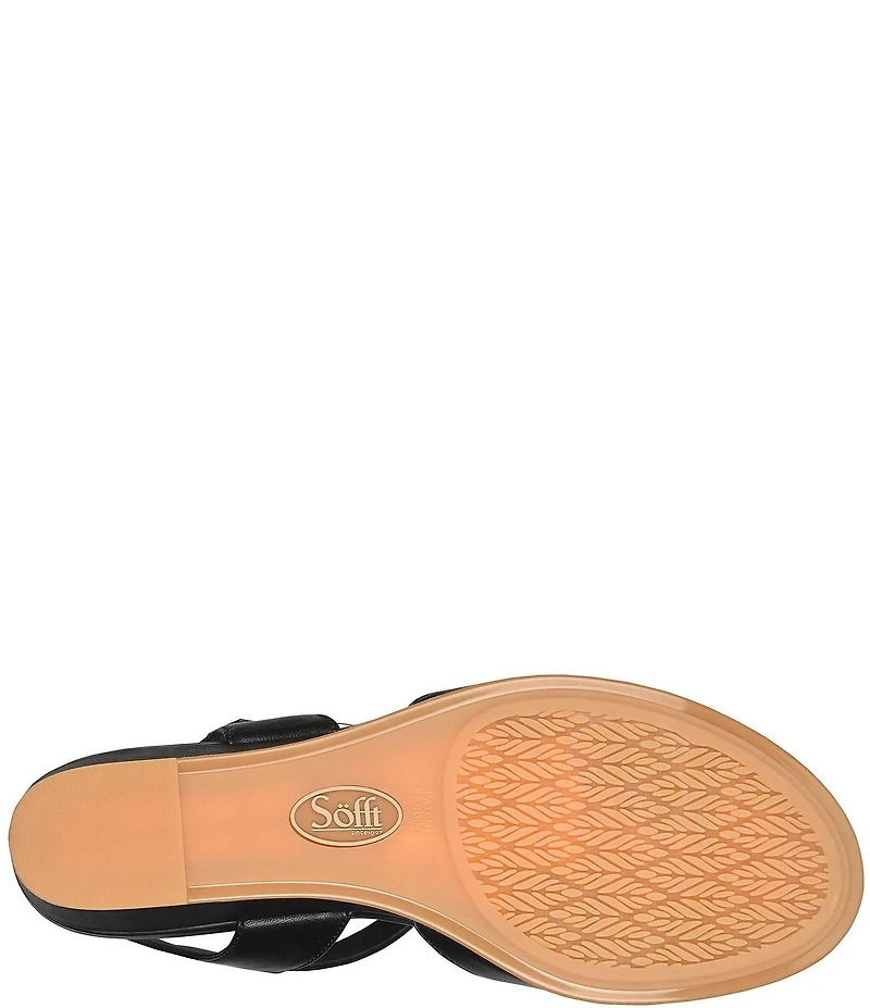 Sofft Summer Patent Leather Knot Wedge Sandals