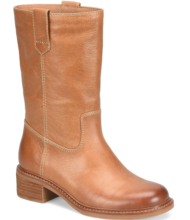 Sofft Tabitha Leather Pull Tab Mid Calf Boots