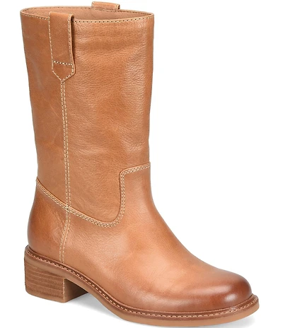 Sofft Tabitha Leather Pull Tab Mid Calf Boots