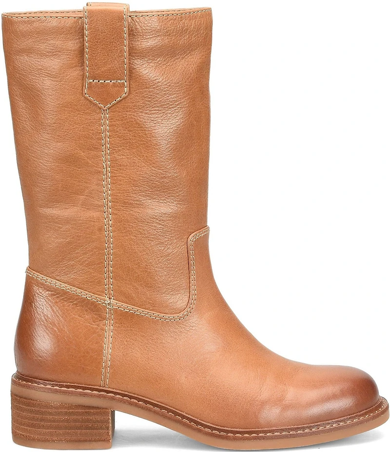Sofft Tabitha Leather Pull Tab Mid Calf Boots