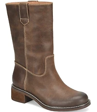 Sofft Tabitha Leather Pull Tab Mid Calf Boots
