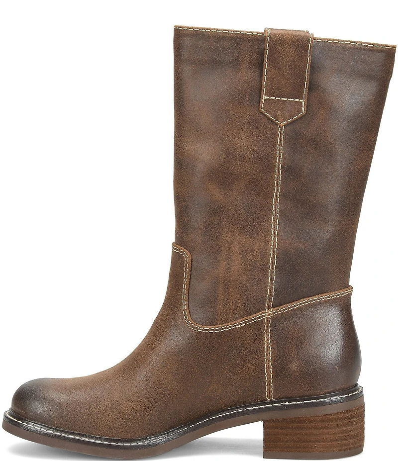 Sofft Tabitha Leather Pull Tab Mid Calf Boots