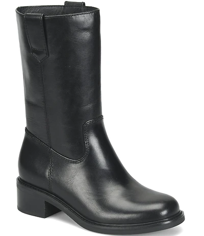Sofft Tabitha Leather Pull Tab Mid Calf Boots