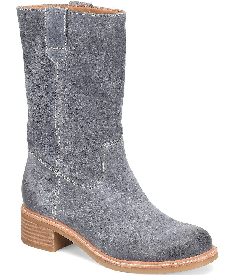 Sofft Tabitha Pull Tab Suede Mid Calf Boots