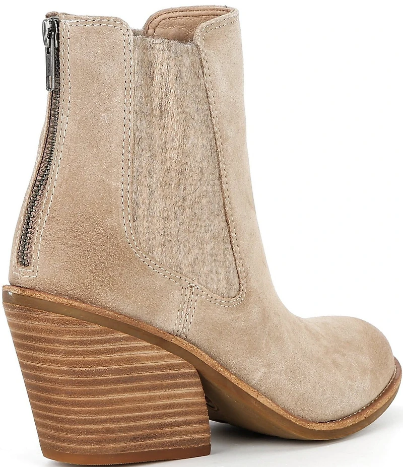 Sofft Tara Block Heel Suede Western Inspired Booties