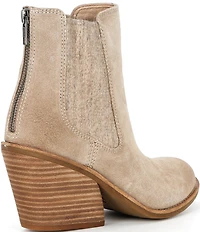 Sofft Tara Block Heel Suede Western Inspired Booties