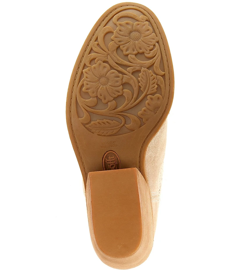 Sofft Tara Block Heel Suede Western Inspired Booties