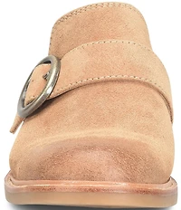 Sofft Tiffany Suede Buckle Strap Hardware Mules
