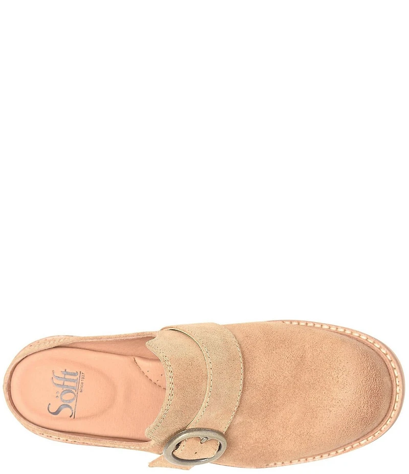Sofft Tiffany Suede Buckle Strap Hardware Mules