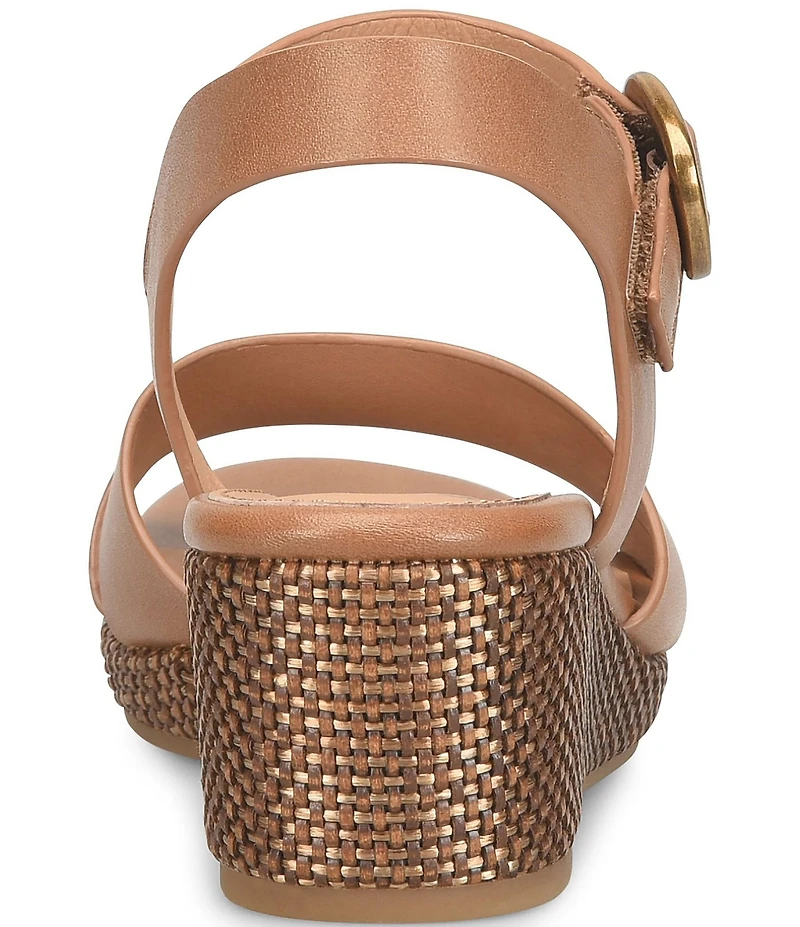 Sofft Vanessa Leather Cork Wedge Sandals