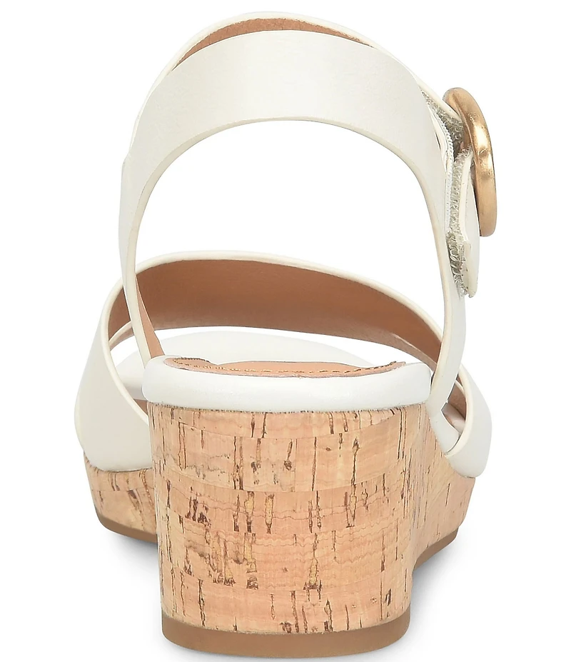 Sofft Vanessa Leather Cork Wedge Sandals