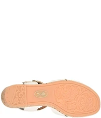 Sofft Vanessa Leather Cork Wedge Sandals