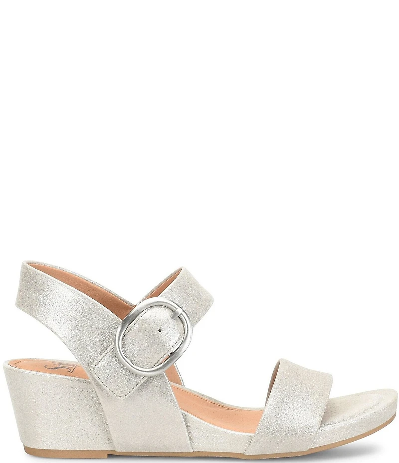 Sofft Vaya Leather Wedge Sandals