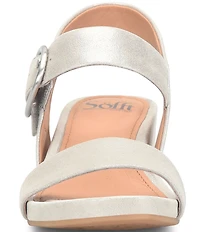 Sofft Vaya Leather Wedge Sandals