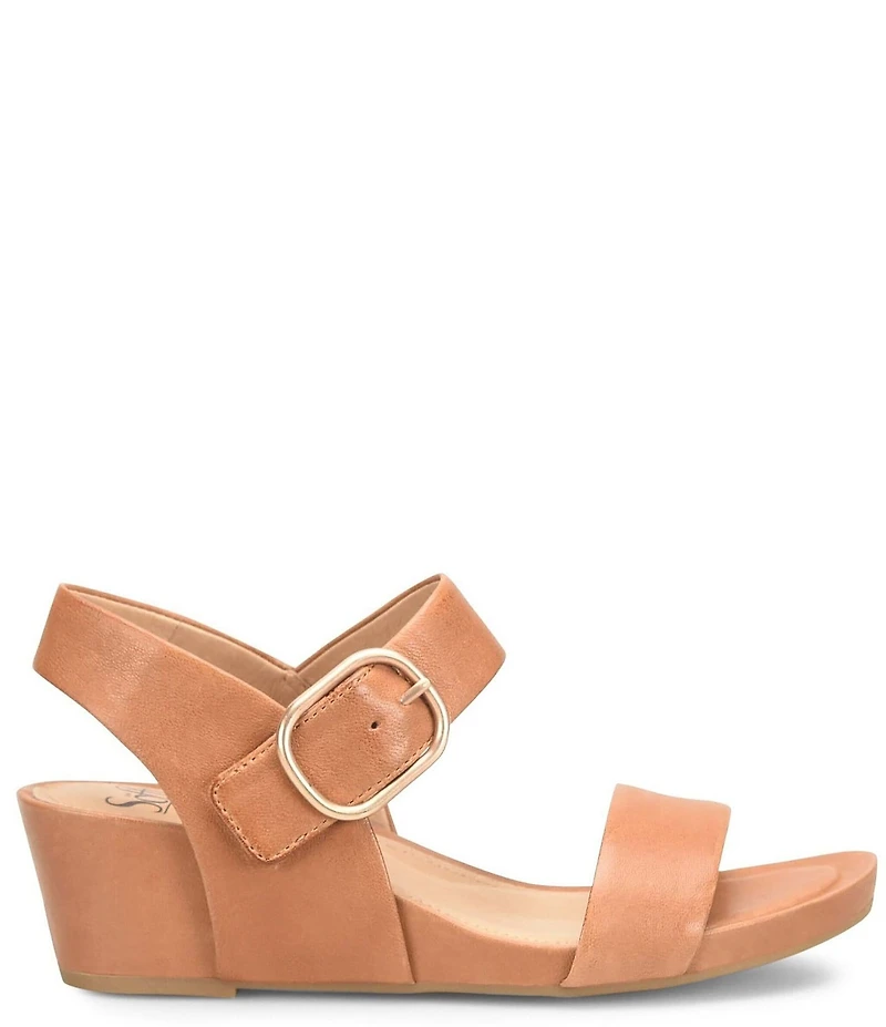 Sofft Vaya Leather Wedge Sandals