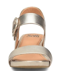 Sofft Vaya Leather Wedge Sandals