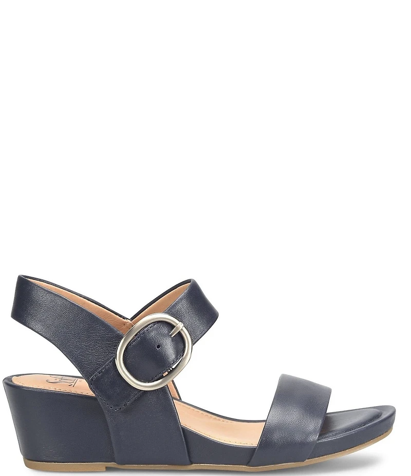Sofft Vaya Leather Wedge Sandals
