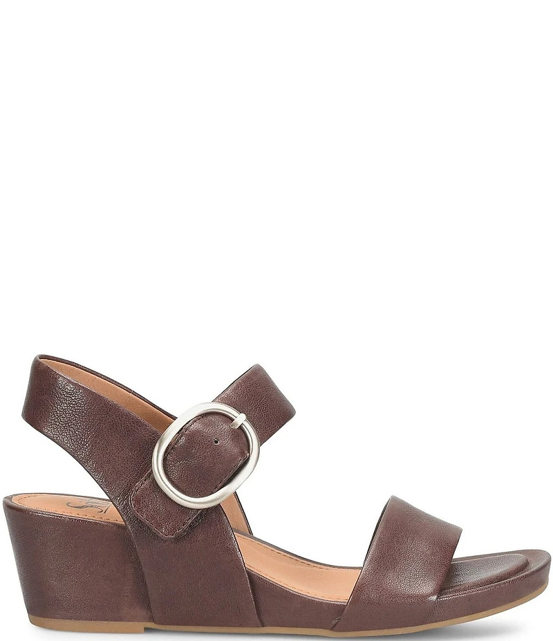 Sofft Vaya Leather Wedge Sandals