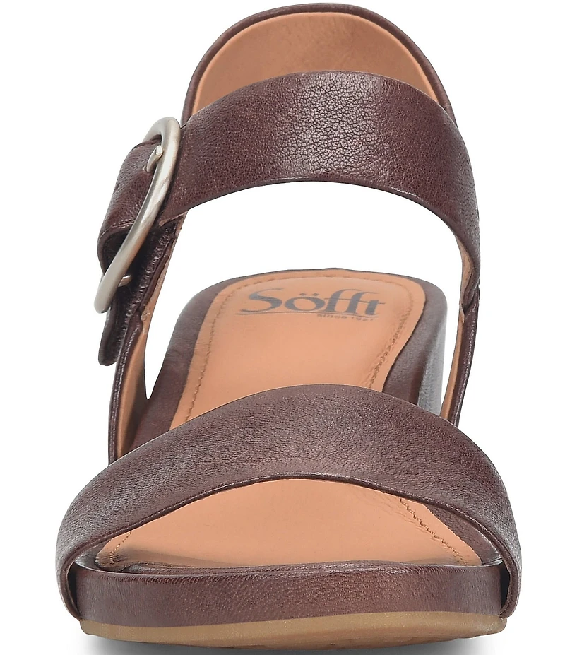 Sofft Vaya Leather Wedge Sandals