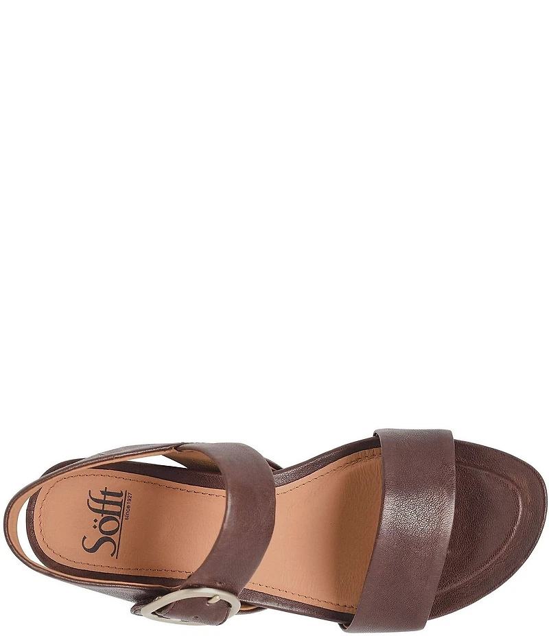 Sofft Vaya Leather Wedge Sandals